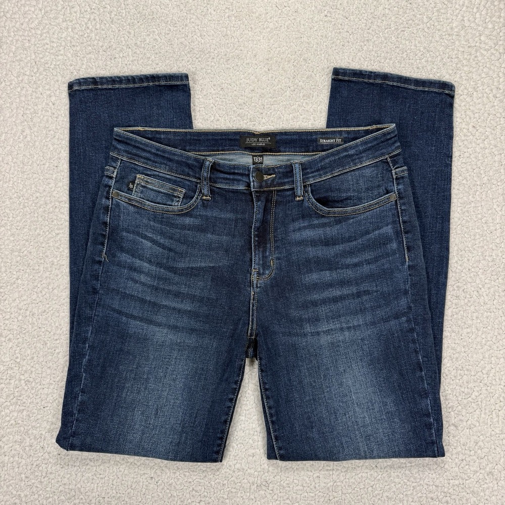 Judy Blue Straight Jeans Women's 13/31 (33x30) Stretch Normcore Everyday Casual